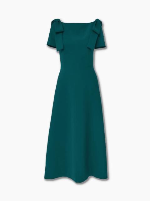 Bow-Shoulder Midi Dress