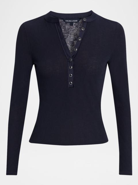 Drexler Ribbed V-Neck Top