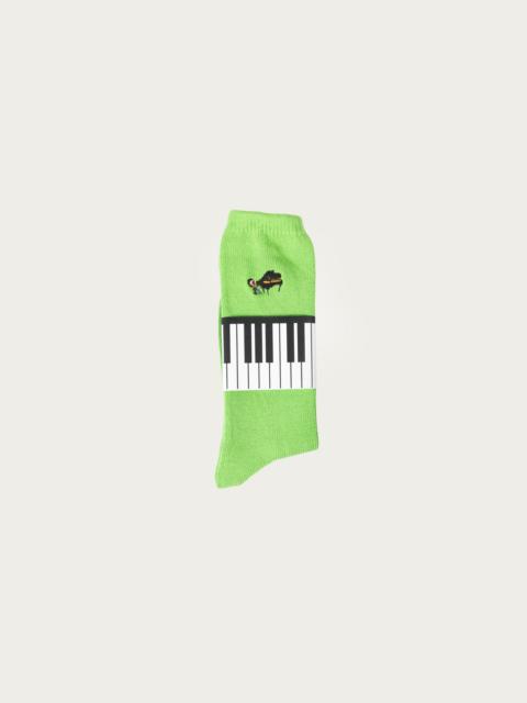 84 Yarns PIANO Embroidery Socks - Light Green