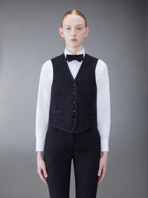 V-neck button-fastening waistcoat