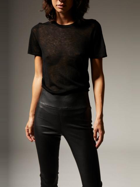 BLACK TISSUE CASHMERE CLASSIC TEE