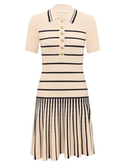 LUNA STRIPED POLO MINI DRESS