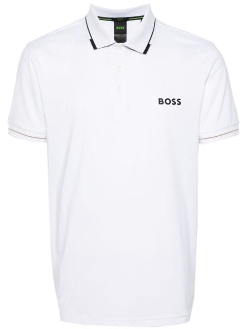 logo-print polo shirt