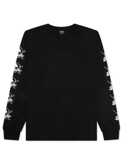 FOILS PIGMENT DYED L/S TEE - BLACK