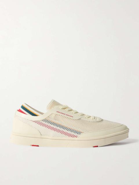 Larson Striped Mesh and Canvas Sneakers