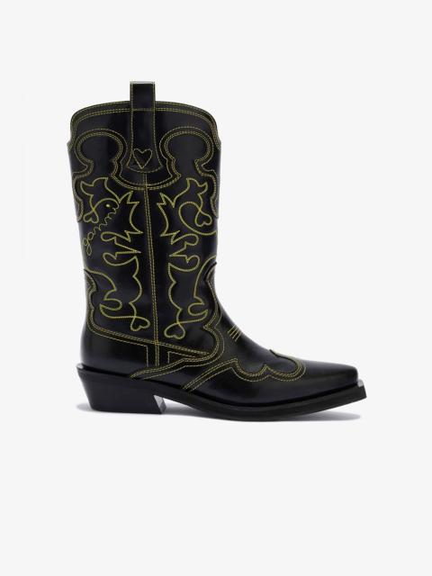 MID SHAFT EMBROIDERED WESTERN BOOTS