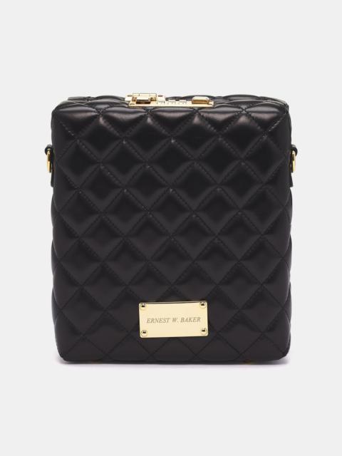 Black Quilted Leather Present Bag