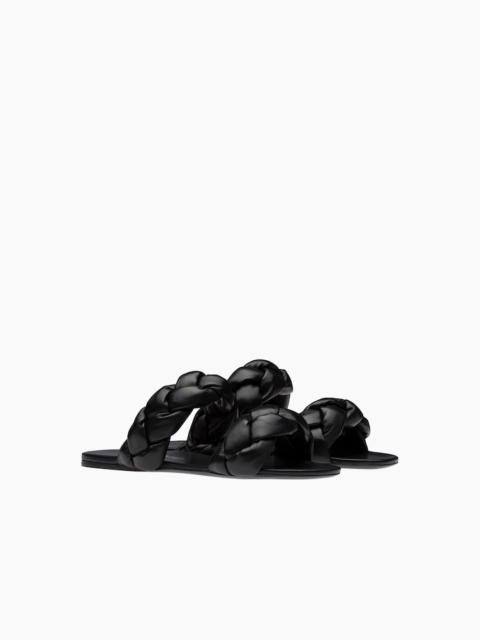 Flat nappa leather sandals