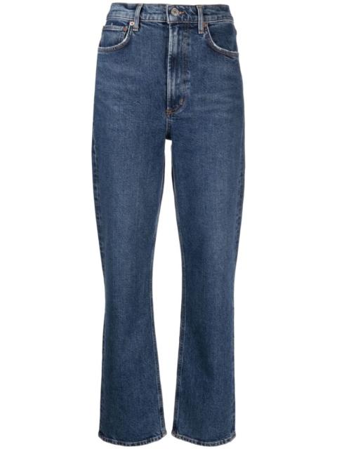 Stovepipe straight-leg jeans