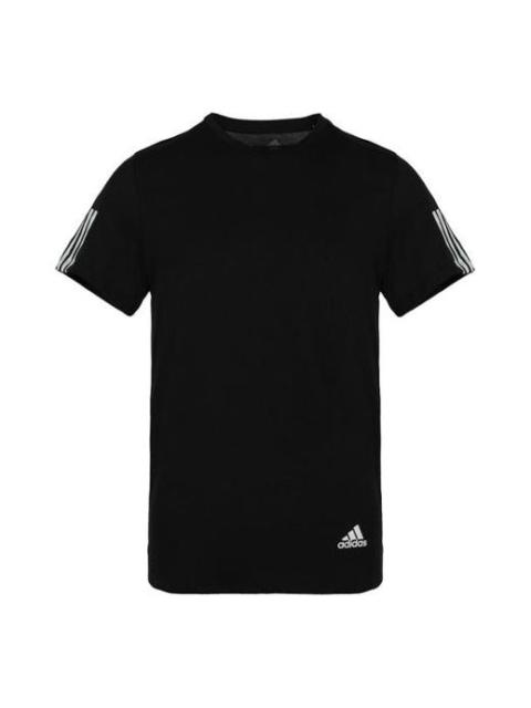 adidas Run It Tee Soft Sports Round Neck Short Sleeve Black DZ2487