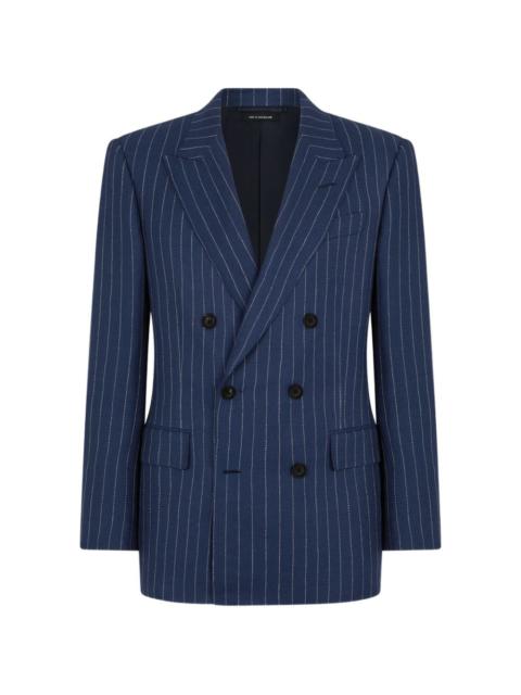 pinstripe double-breasted jacket