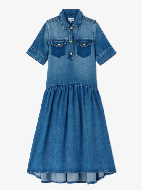 LIGHT WASHED DENIM DRESS