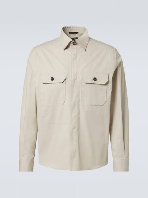 Cotton-blend overshirt