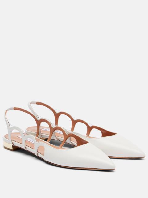 Endless Love leather slingback flats