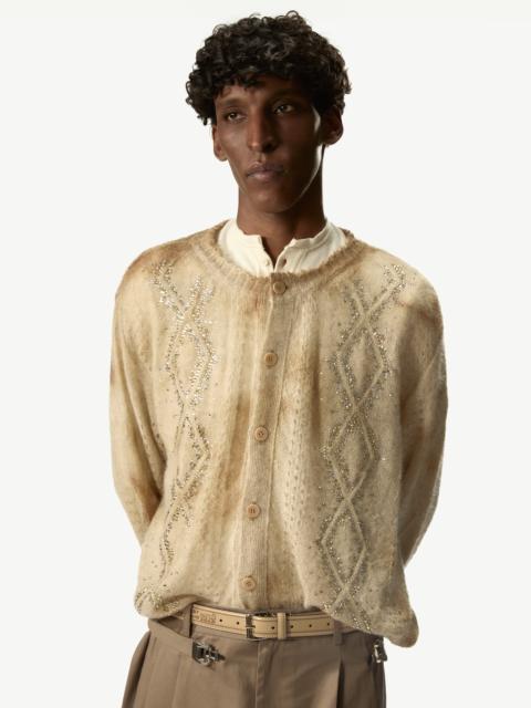 Dusty Swarovski Cardigan Beige