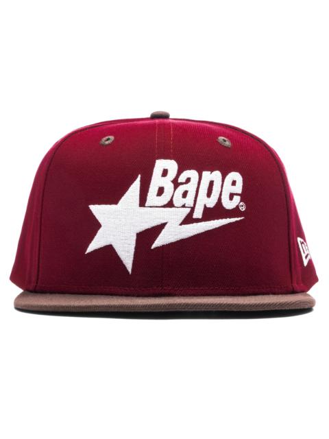 A BATHING APE® BAPESTA NEW ERA 9FIFTY CAP - RED | REVERSIBLE