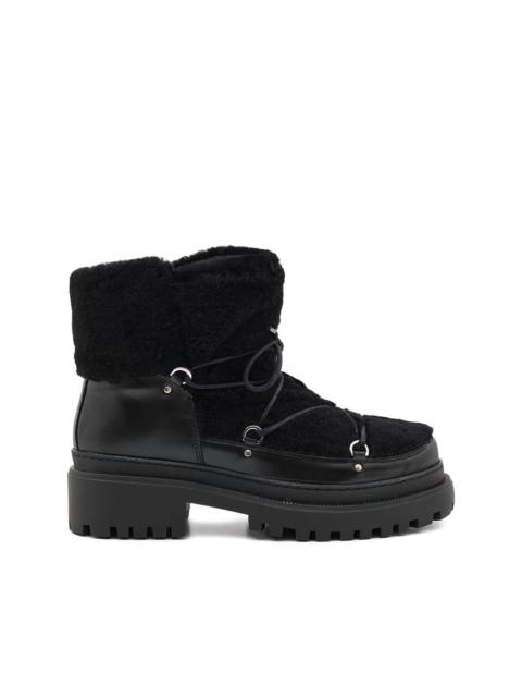 45MM shearling lace-up boots