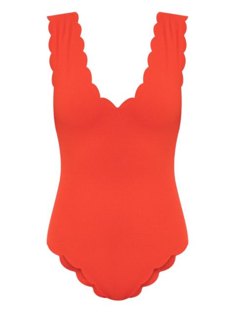 Charelston scallop-trim swimsuit