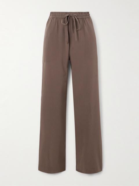 Silk Crepe De Chine Track Pants