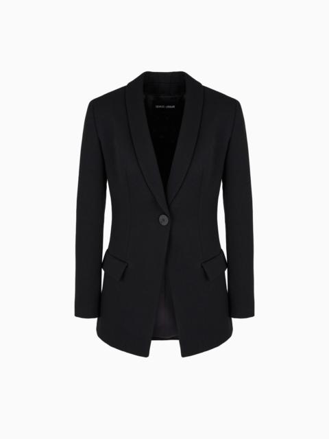 Single-breasted, virgin-wool jacket