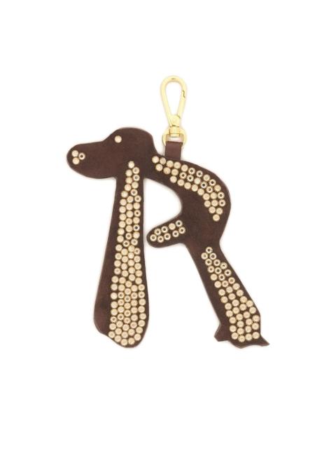 rhinestone-embellishment charm keyring
