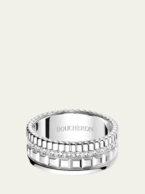 18K White Gold Quatre Radiant Edition Ring with Diamonds