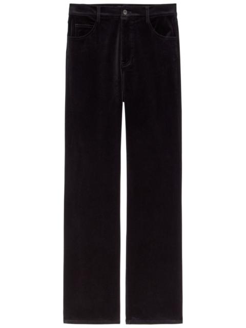 Nili Lotan Joan Straight-leg Velvet Trousers