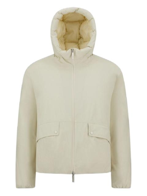 hooded flap-pocket jacket