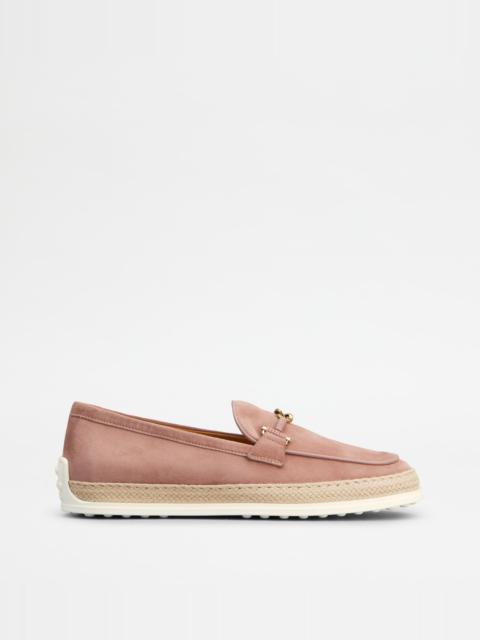 LOAFERS IN SUEDE - PINK