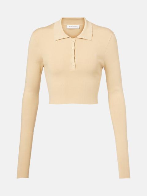Giselle cropped polo sweater