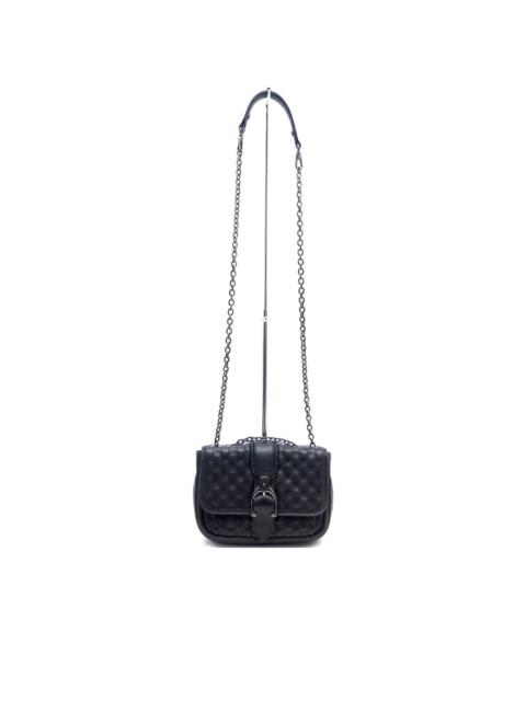 quilted chain-strap cross-body bag