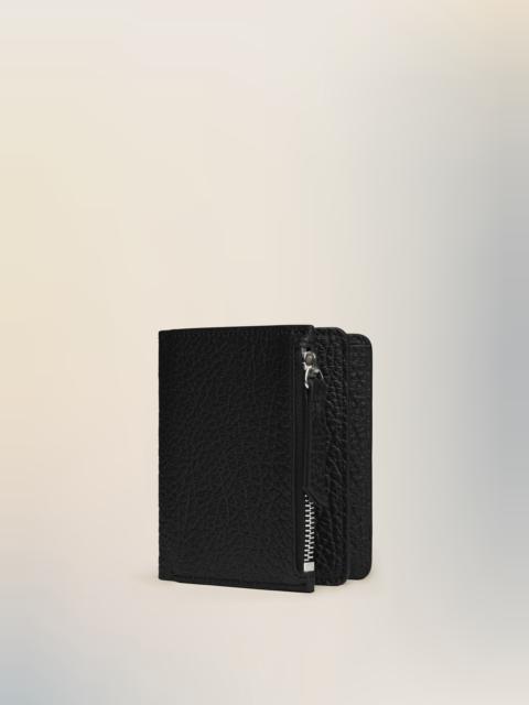 Leather flap wallet