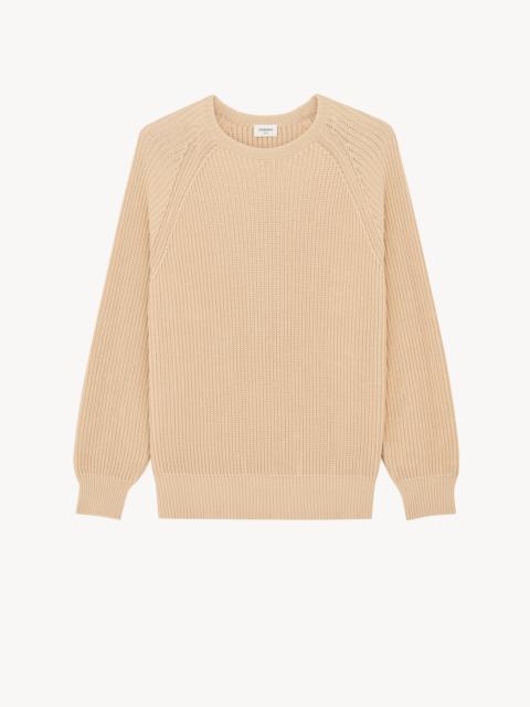 SWEATER IN RIBBED COTTON KNIT
