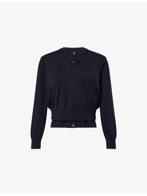 Knot Twin-Set Cotton Knitted Top