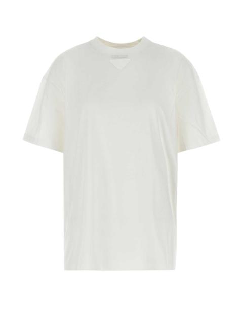 Prada Women White Cotton Oversize T-Shirt