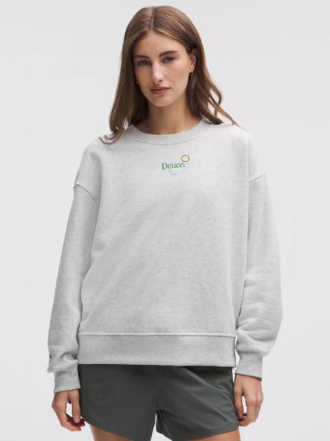 Perfectly Oversized Fleece Crew *Tennis Graphic