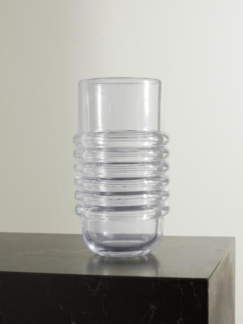 Press Large Fluted Glass Vase