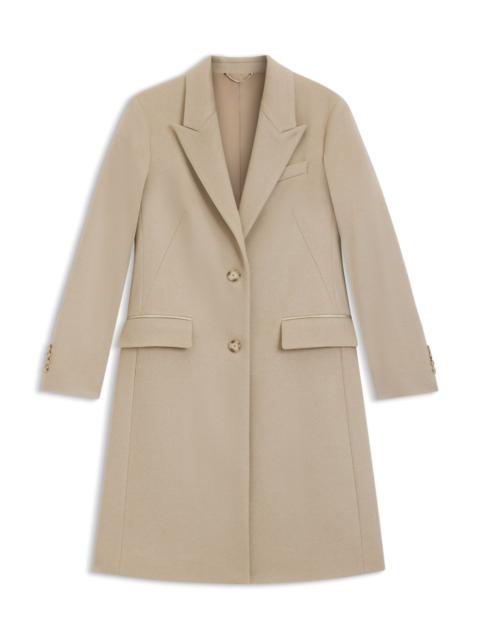 REGULAR-FIT COAT IN WOOL WITH PEAK LAPELS
