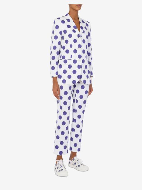 STRETCH SATIN JACKET BIRO POLKA DOTS