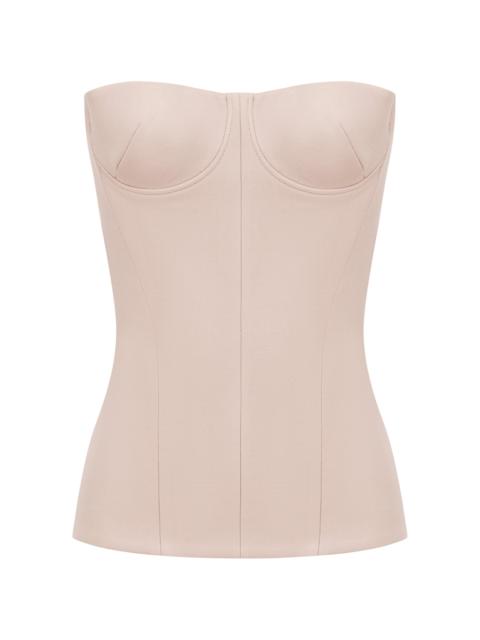 Cupped Wool Corset Top nude
