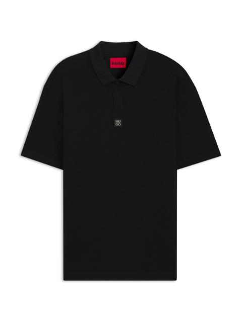 RELAXED-FIT POLO SHIRT WITH JACQUARD PATTERN