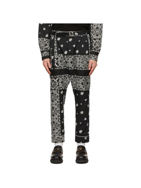 Black Archive Print Mix Trousers