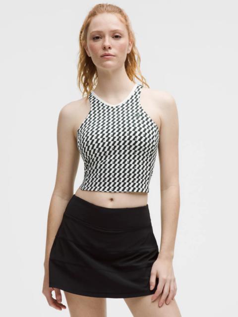 Cropped V-Neck Tennis Tank Top *Medium Support, B/C Cup