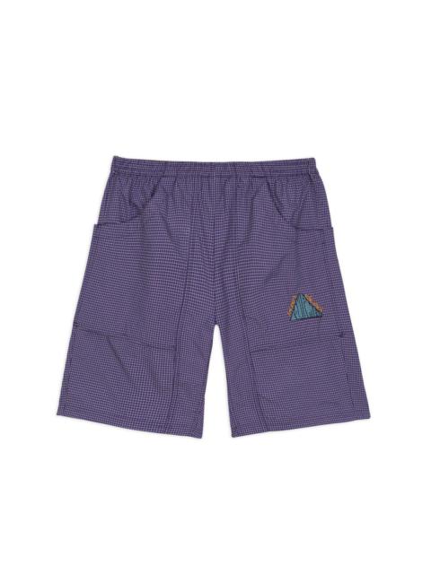 Gridded Ripstop Utility Short - Blueberry