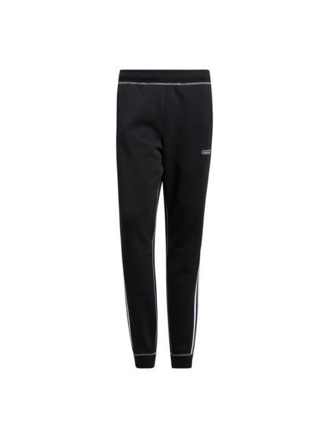 adidas originals Cntrst Stitch S Contrasting Colors Fleece Lined Stay Warm Bundle Feet Sports Pants 