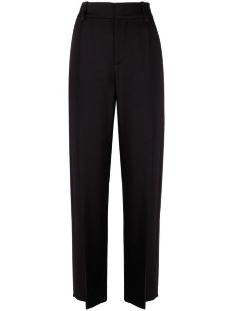 high-waist wide-leg trousers