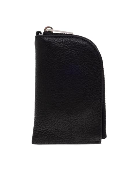 zipped leather coin purse