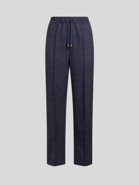 WOOL JACQUARD JOGGING TROUSERS