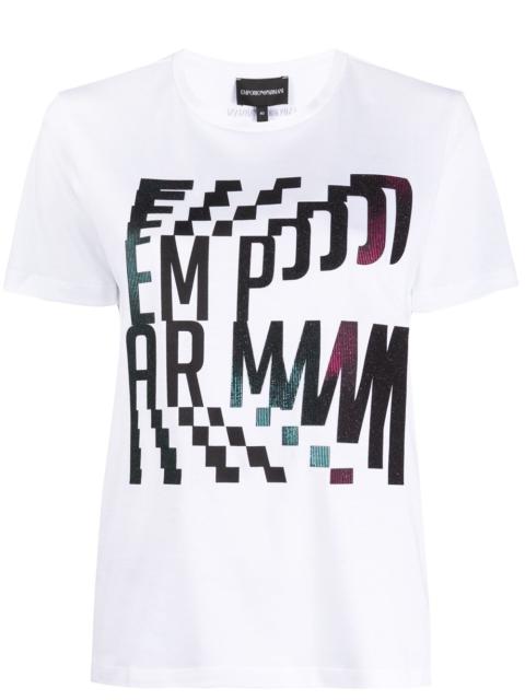 abstract logo print T-shirt