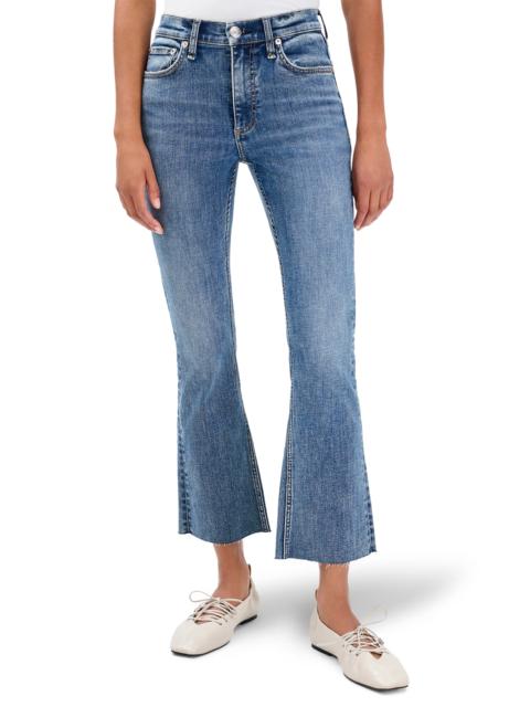 rag & bone Flexi Peyton Raw Hem Mid Rise Ankle Bootcut Jeans in Woodstock at Nordstrom
